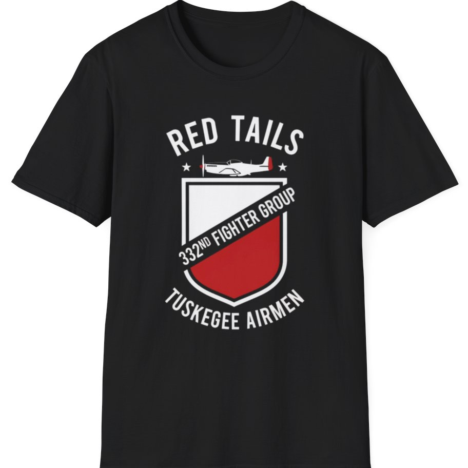 Red Tails 332nd Fighter Group T-Shirt - Black front