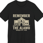 Remember The Alamo March 6Th Premium Tee - Black front