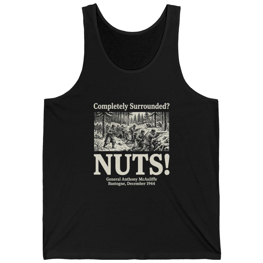 Bastogne Nuts Defiance Tank Top - Black front