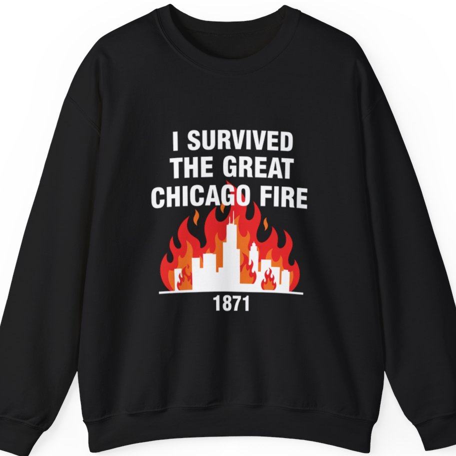 Great Chicago Fire Classic Sweatshirt - Black front