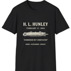 Css Hunley Submarine Memorial T-Shirt - Black front