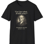 Woodrow Wilson Fourteen Points Procrastination T-Shirt - Black front