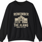 Remember The Alamo March 6Th Sweatshirt - Black front