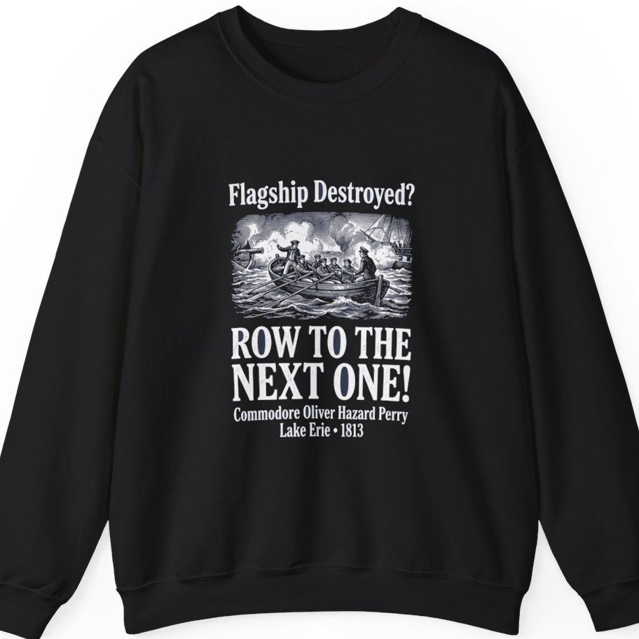 Row To The Next Ship Sweatshirt - Black front