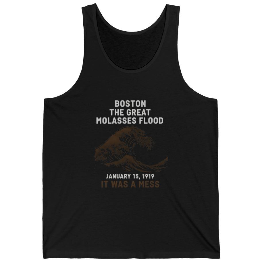 Boston The Great Molasses Flood Tank Top - Black front