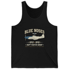 Blue Nosed Fighter Group Tank Top - Black front