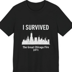 I Survived The Great Chicago Premium Tee - Black front