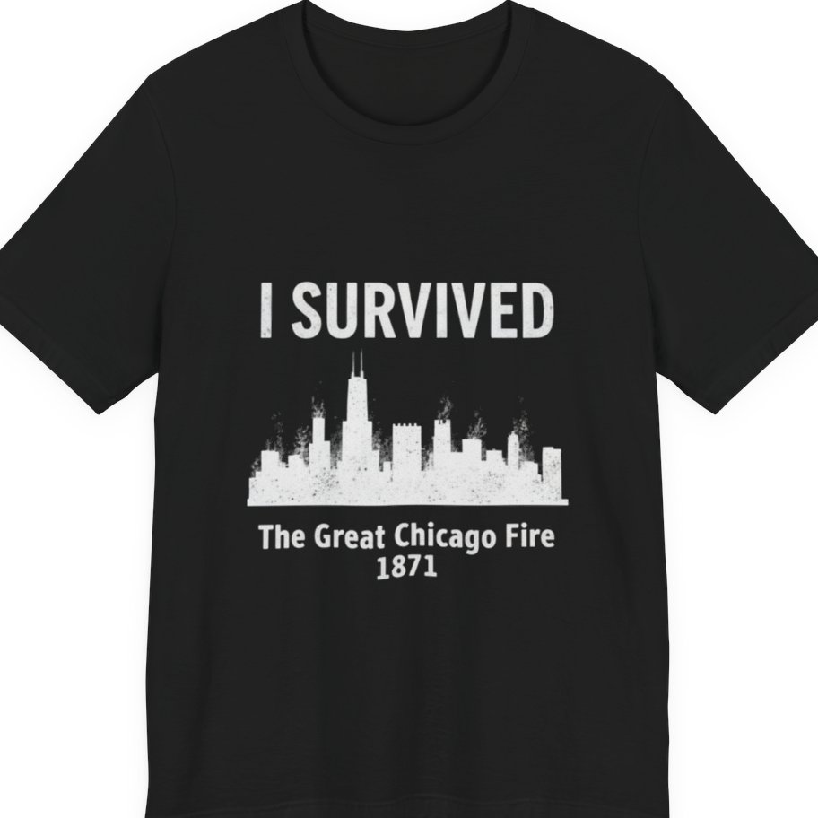 I Survived The Great Chicago Premium Tee - Black front