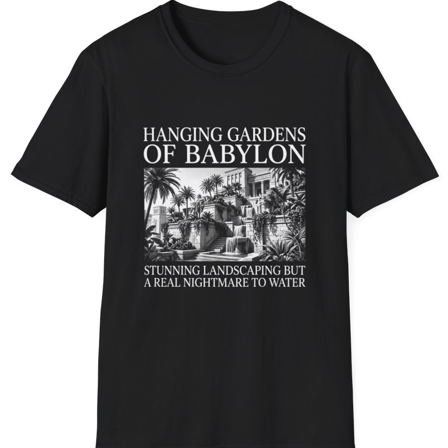 Hanging Gardens Landscaping T-Shirt - Black front