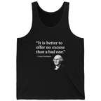 George Washington No Excuse Tank Top - Black front