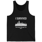 I Survived The Great Chicago Tank Top - Black front