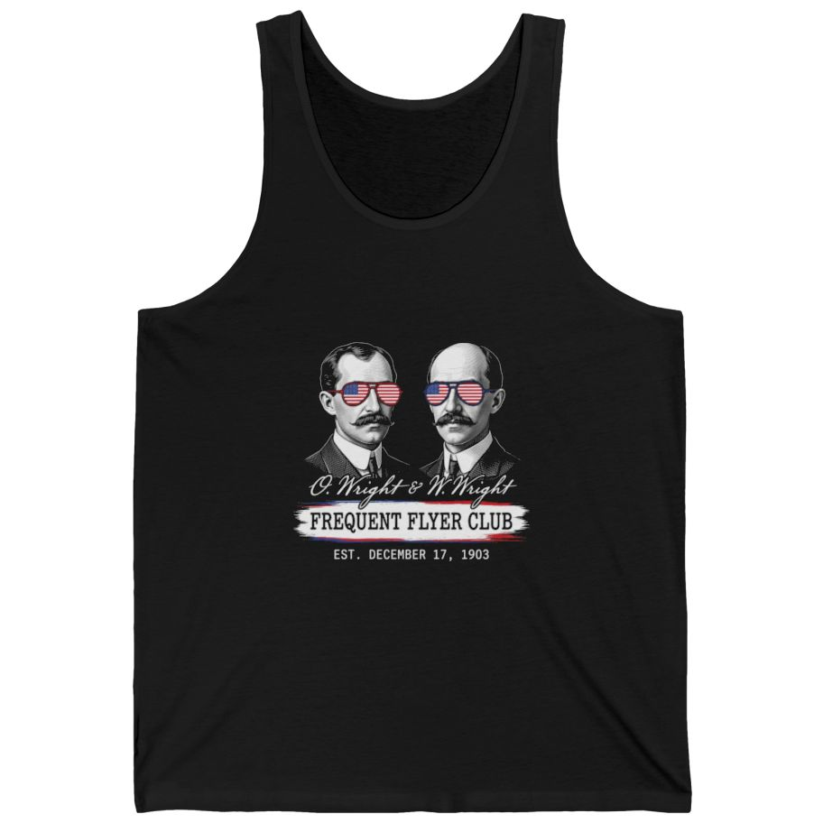 Wright Brothers Frequent Flyer Tank Top - Black front