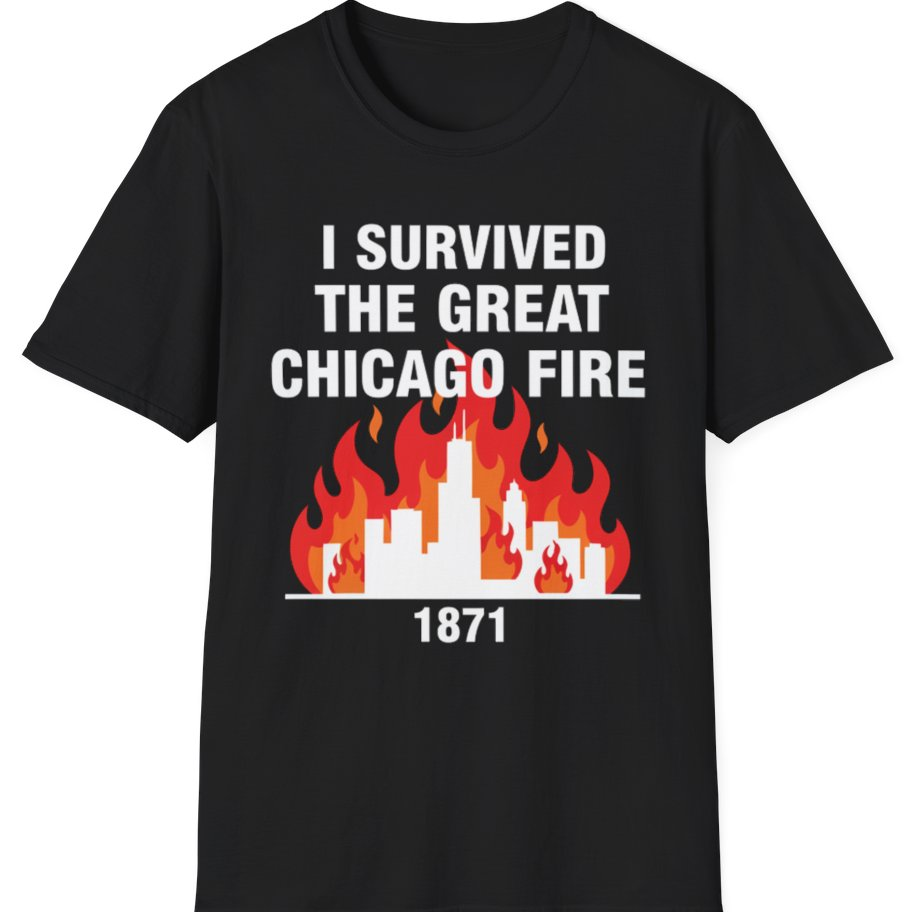 Great Chicago Fire Classic T-Shirt - Black front