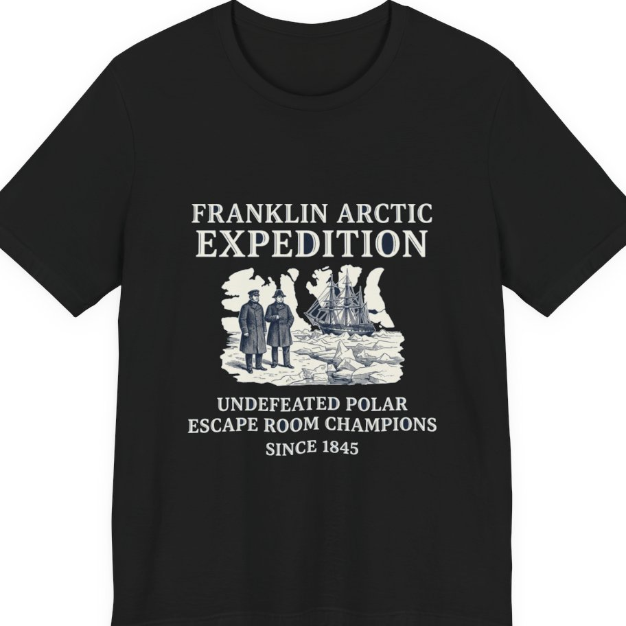 Franklin Arctic Expedition Escape Room Premium Tee - Black front