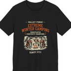 Valley Forge Winter Camping Premium Tee - Black front