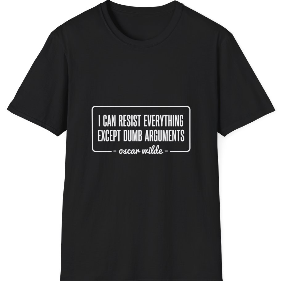 Oscar Wilde Quote T-Shirt - Black front