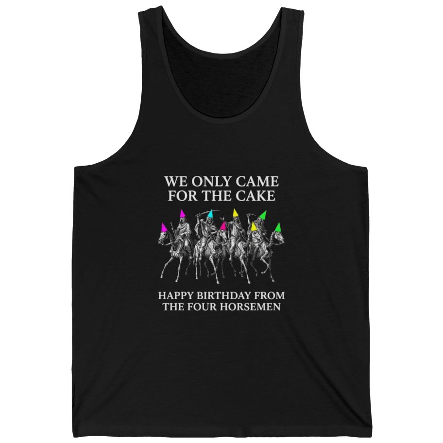 Four Horsemen Birthday Party Tank Top - Black front