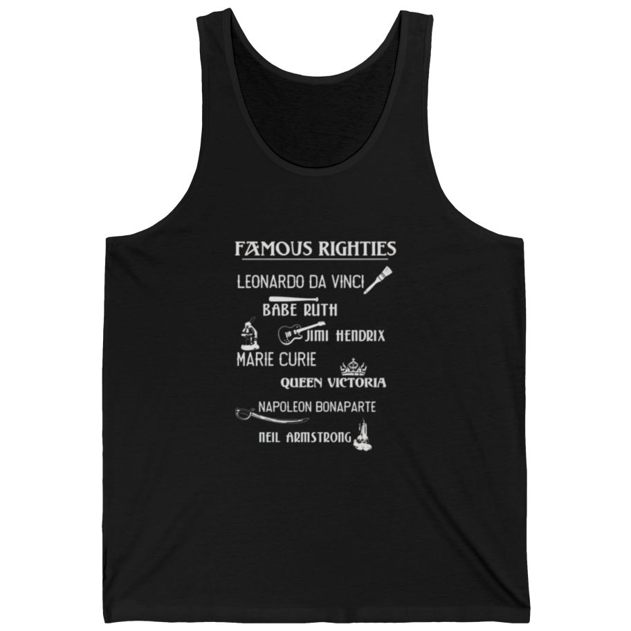 Famous Righties Tank Top - Black front