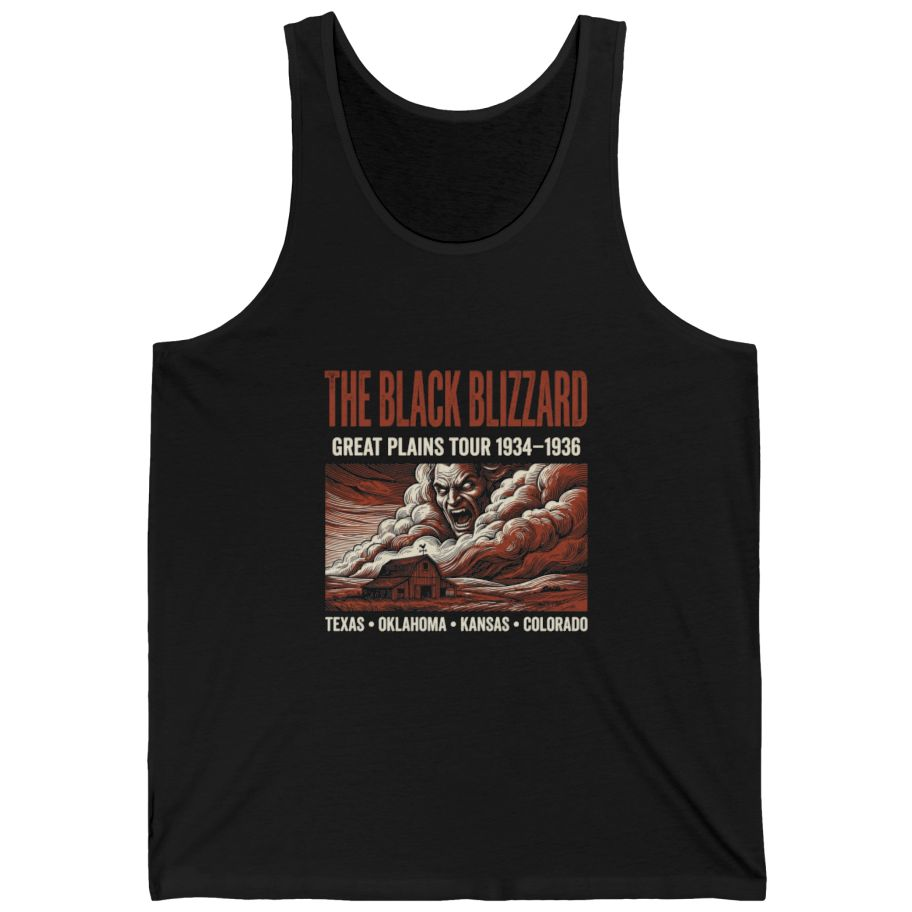 Black Blizzard Dust Tour Tank Top - Black front