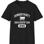 Donner Party Cross Country Team T-Shirt - Black front