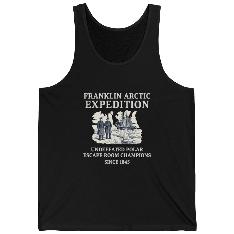 Franklin Arctic Expedition Escape Room Tank Top - Black front