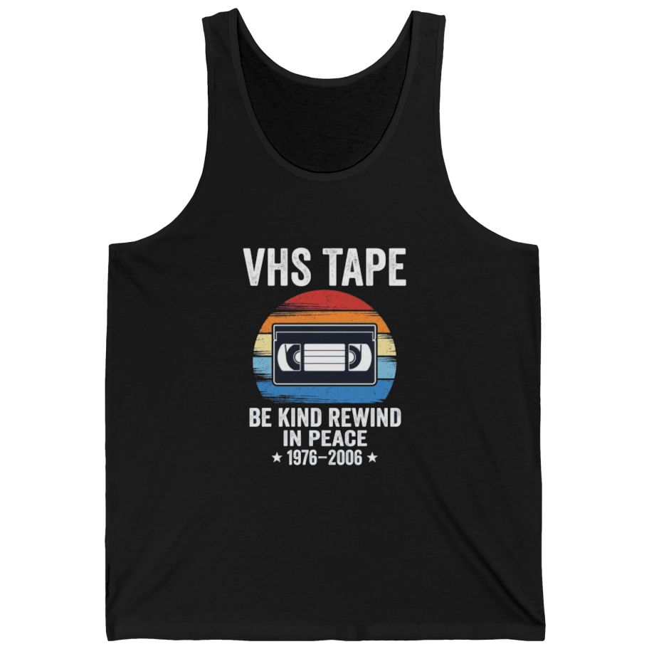 Vhs Tape Memorial Tank Top - Black front