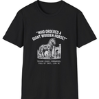 Trojan Horse Deadpan Satire T-Shirt - Black front