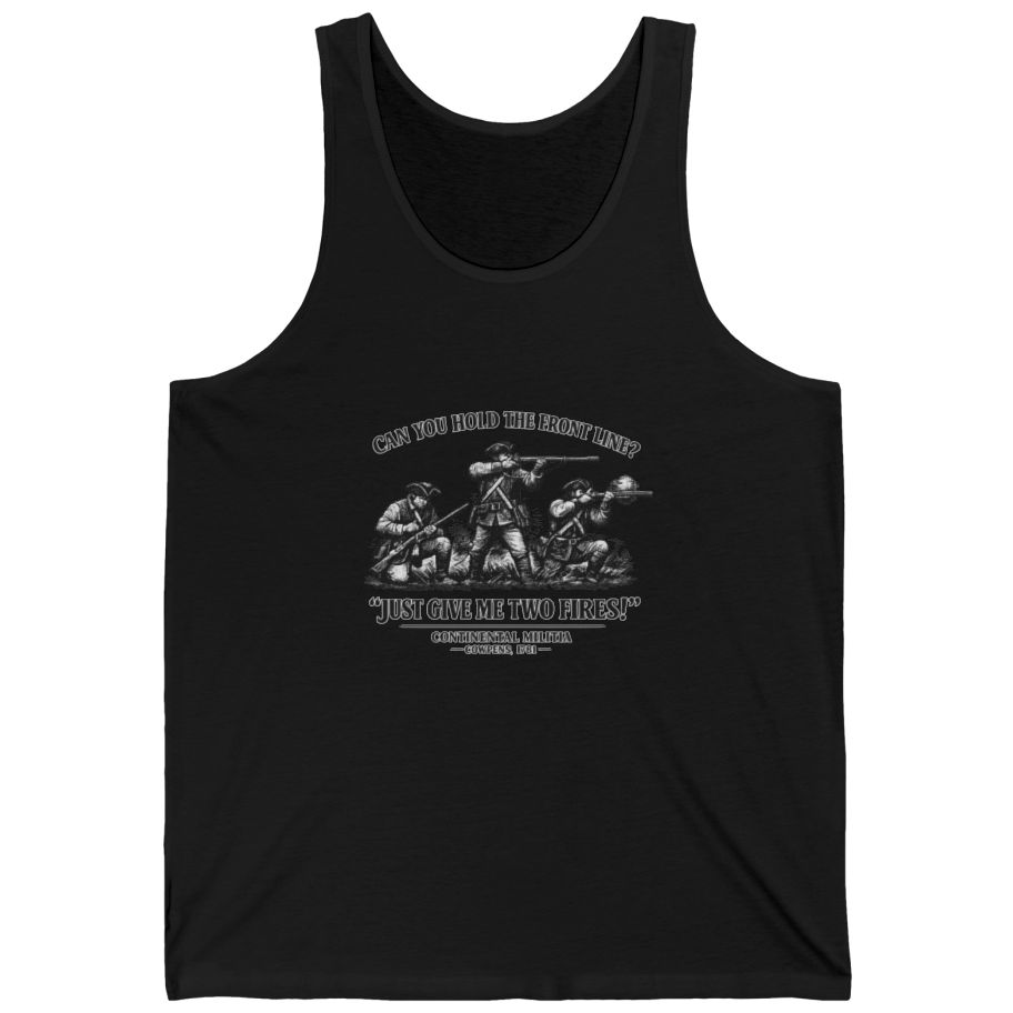 Continental Militia Two Fires Cowpens Tank Top - Black front