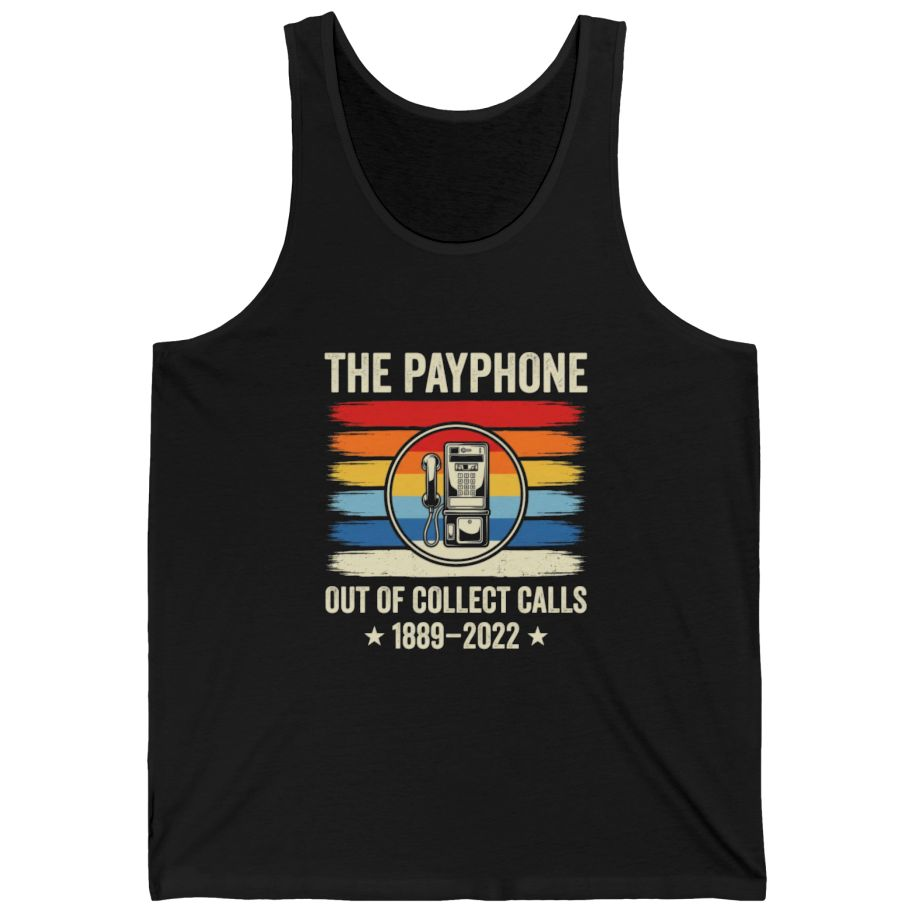 Public Payphone Memorial Tank Top - Black front