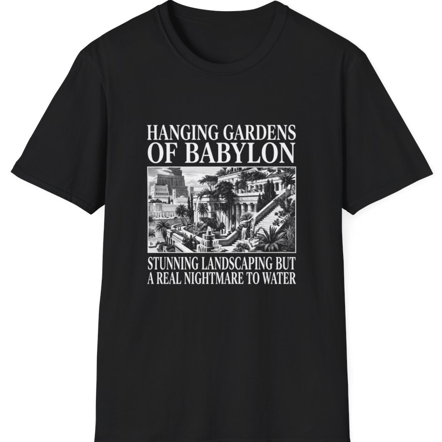 Hanging Gardens Landscaping T-Shirt - Black front