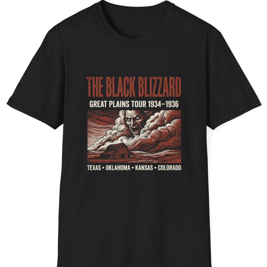 Black Blizzard Dust Tour T-Shirt - Black front