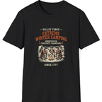 Valley Forge Winter Camping T-Shirt - Black front