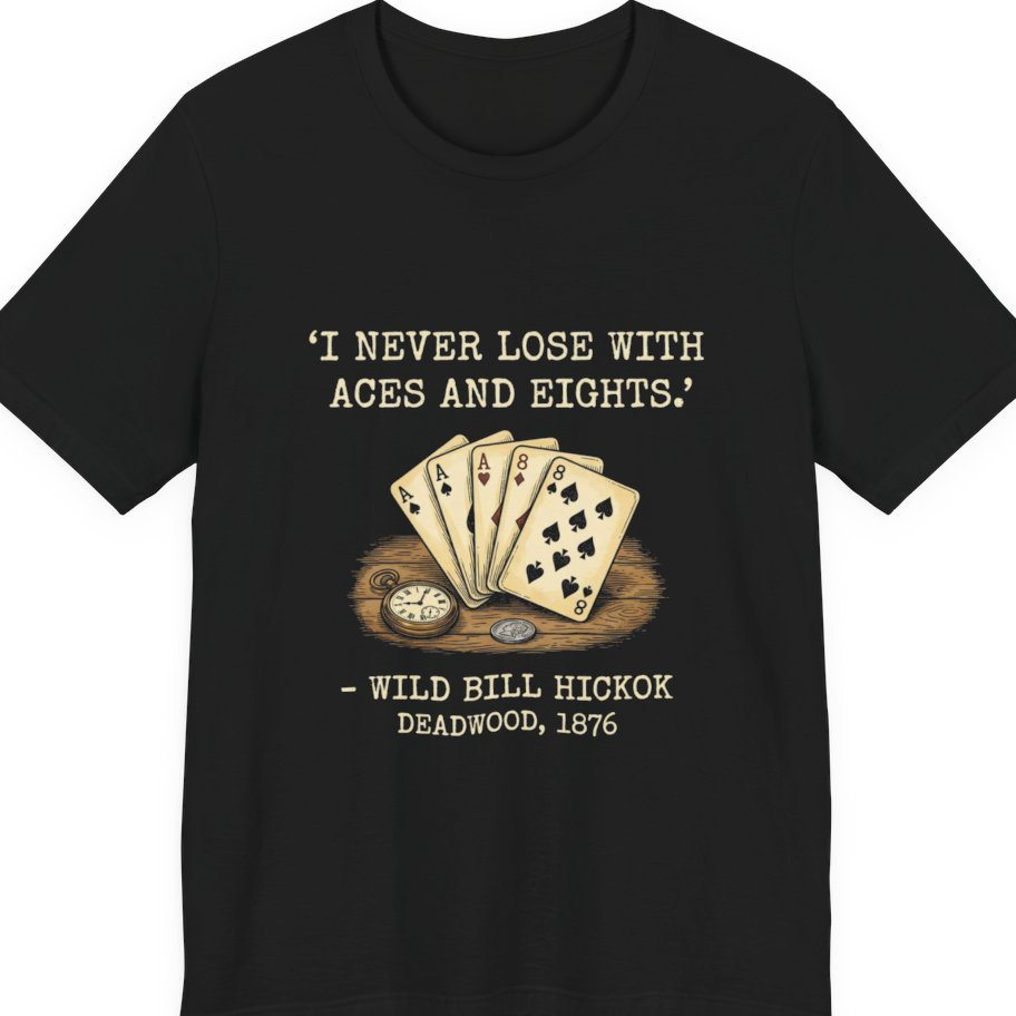 Dead Mans Hand Poker Premium Tee - Black front