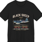 Black Sheep Squadron Crest Premium Tee - Black front