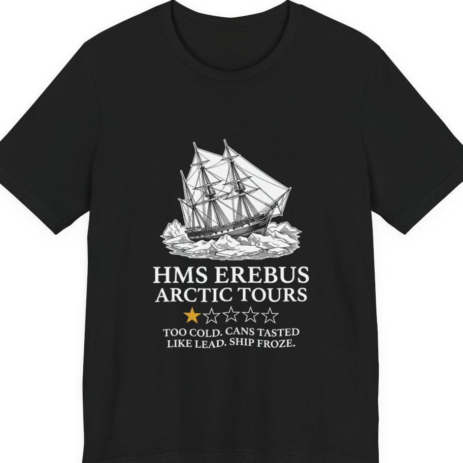 Hms Erebus Arctic Tours Premium Tee - Black front