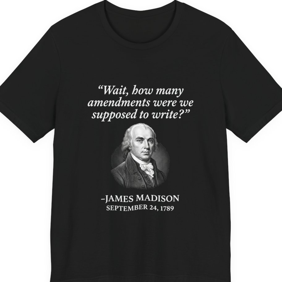 Madison Bill of Rights Deadline Premium Tee - Black front