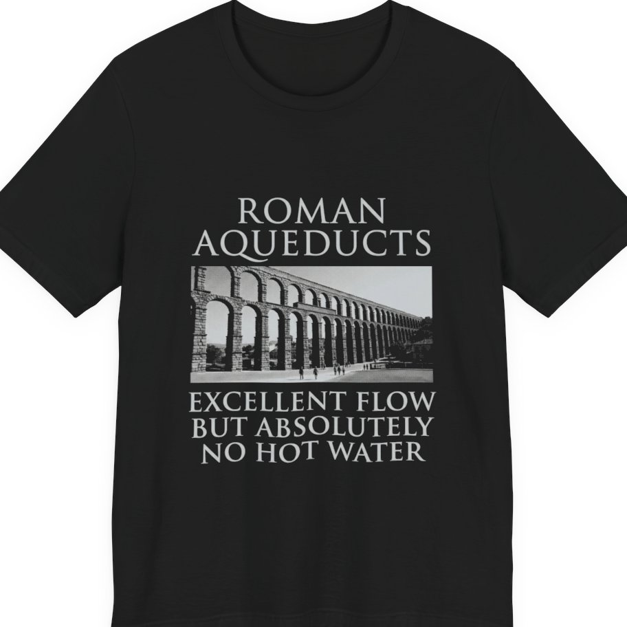 Roman Aqueducts Service Review Premium Tee - Black front
