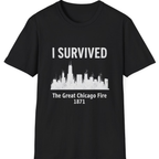 I Survived The Great Chicago T-Shirt - Black front