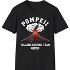 Pompeii Volcano Surfing Team T-Shirt - Black front