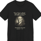 Woodrow Wilson Fourteen Points Procrastination Premium Tee - Black front