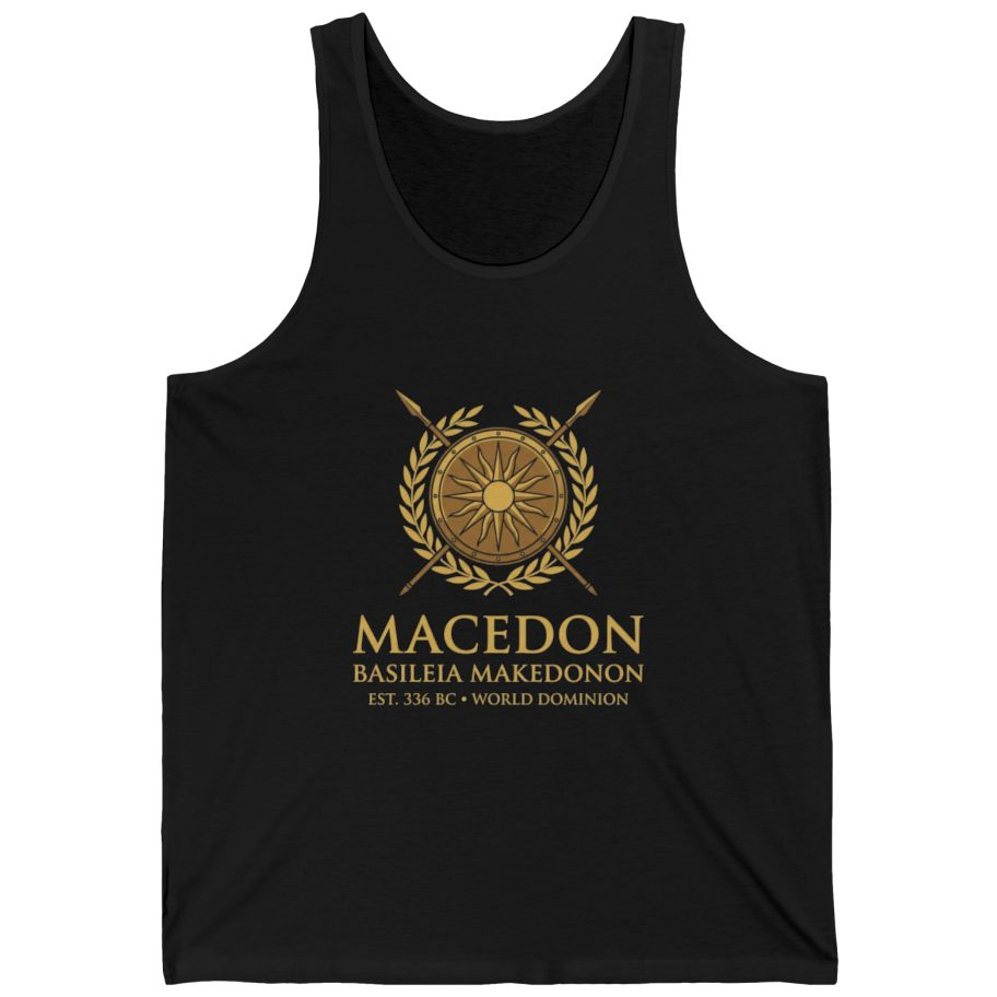 Macedonian Empire Crest Tank Top - Black front