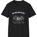 Spanish Armada Fire Ships T-Shirt - Black front