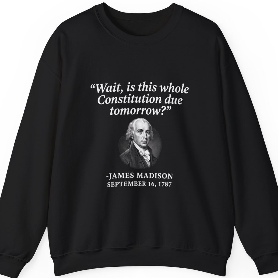 Madison Constitution Deadline Sweatshirt - Black front