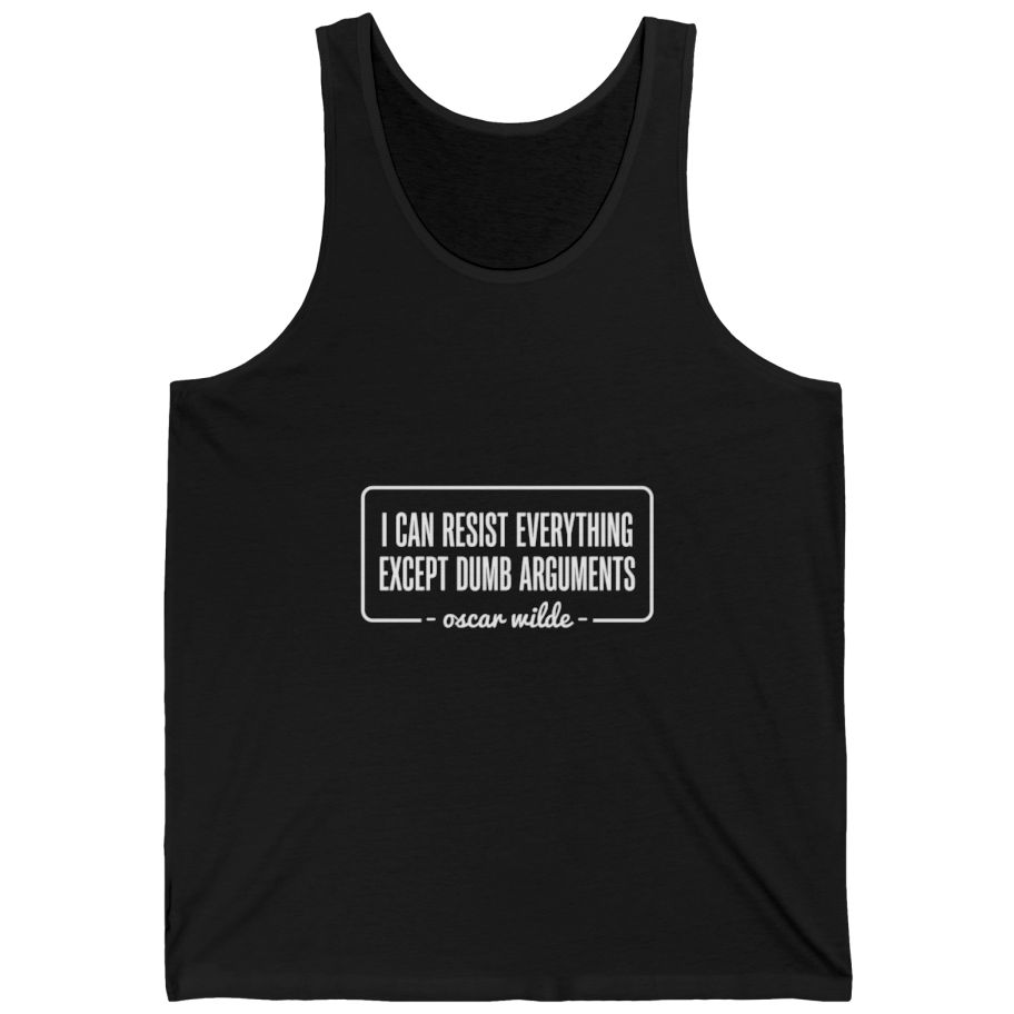 Oscar Wilde Quote Tank Top - Black front