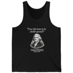 Thomas Jefferson Procrastination Double Spaced Tank Top - Black front