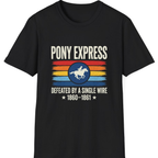 Pony Express Memorial T-Shirt - Black front