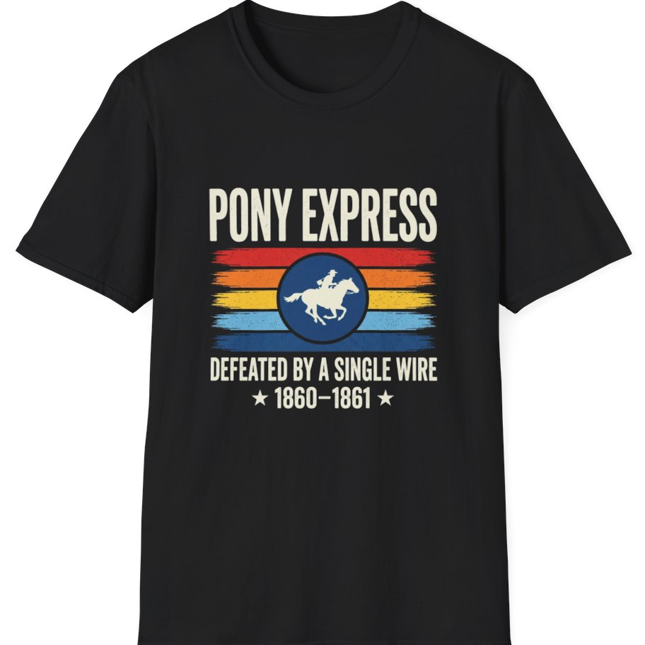 Pony Express Memorial T-Shirt - Black front