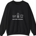 Never Forget Their Service Obsolete Sweatshirt - Black front