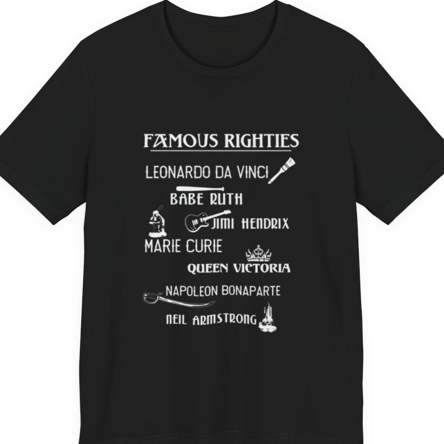 Famous Righties Premium Tee - Black front
