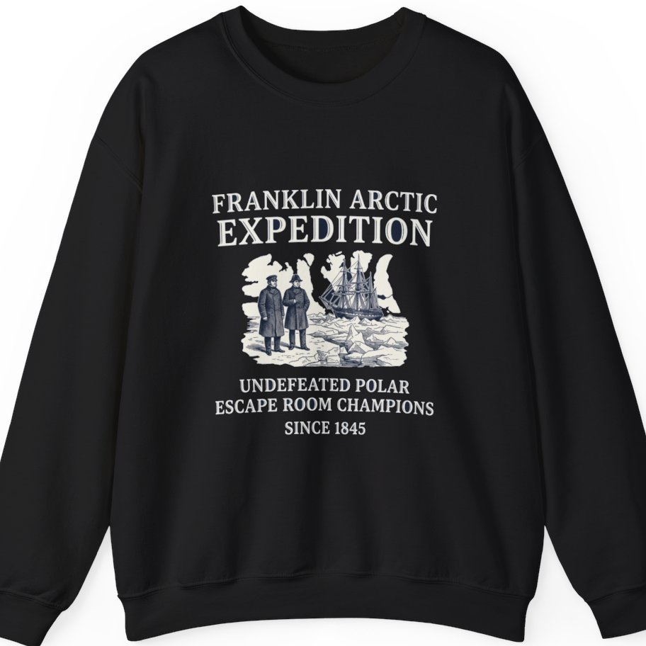 Franklin Arctic Expedition Escape Room Sweatshirt - Black front